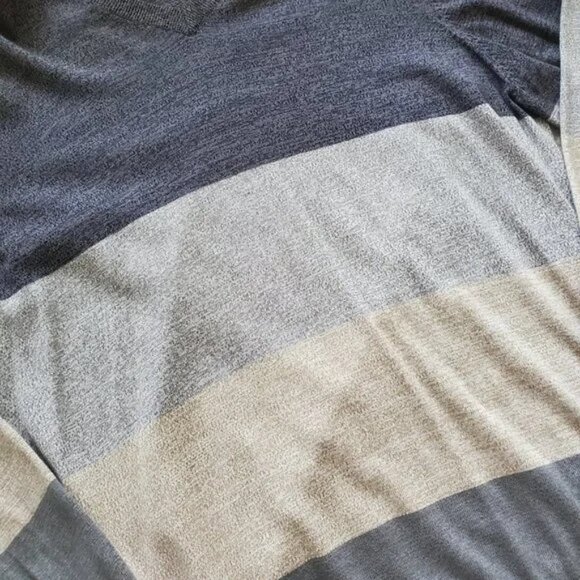 Sean John Gray Cream Block V-Neck Color Block Long Sleeve Sweater SZ 3XL - Picture 7 of 8